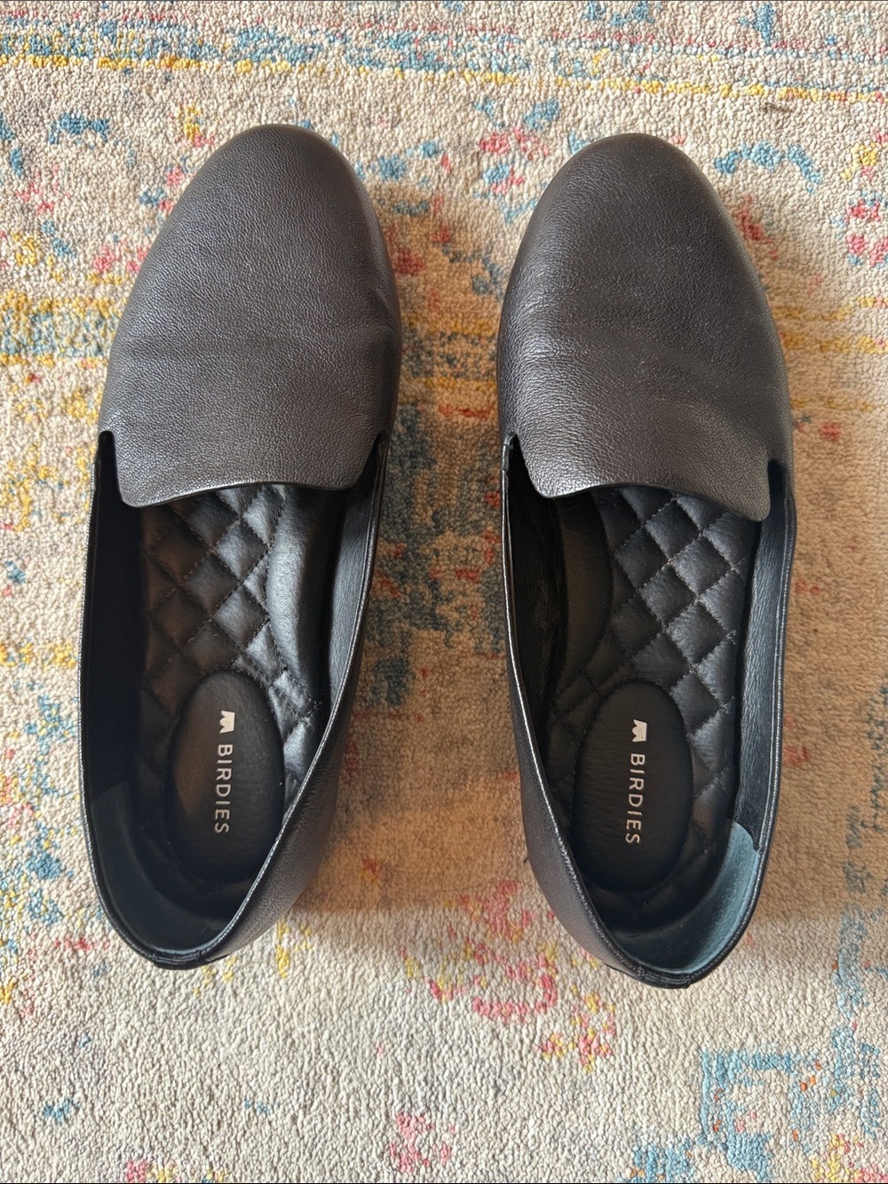 Birdies Black Leather Loafer